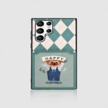 디자인스킨 디자인스킨 갤럭시 코듀로이 자수 캐릭터 케이스 - 파티/그린_K glxy_cdy_pty_grn