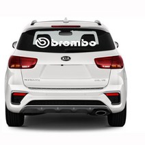 [지현카닷컴] 자동차 스티커 -brembo-브램보, 387x94mm 반사회색