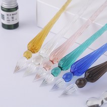 버터필감 글라스펜 유리펜 캘리그라피 유리 딥펜, 블랙