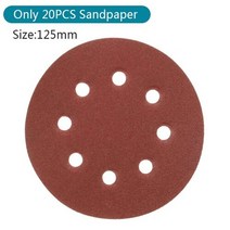 무선 전동 원형 미니 샌딩기 125mm 무작위 궤도 전기 샌더 3 속도 목재 그라인더 18v 배터리 용 전기 연마 연삭기, 단 20pcs 사포