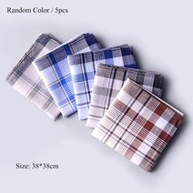 남성 손수건 면 땀 흡수 남자 등산 손수건 5pcs 캐주얼 포켓 스퀘어 스카프 땀 수건 면 캐주얼 인쇄 패턴 포켓 스카프 무작위 색상