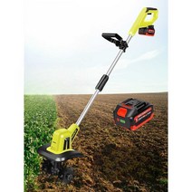 경작기 텃밭 밭갈이 충전 쟁기 농업용 밭가는 기계, 4날회전식 경작기(배터리 1개)