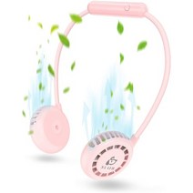 일본직발송 2. Mingxin 핸디선풍기 목걸이선풍기 휴대용선풍기 경량 소형 1000mAh 건전지 넥밴드형팬 USB, One Size, One Color
