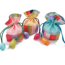 한국고유 색동 골프볼파우치 골프공주머니 3개(색상랜덤) 선물로 굿