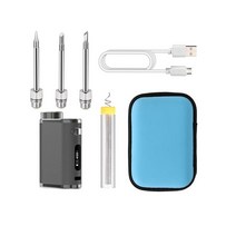 전기용접기 스포트용접기 미니스폿용접기 휴대용 충전식 납땜 인두 USB 무선 배터리 1-75w 40W 고출력, 2차검수진행, 1W-75W, grey + 용접 팁