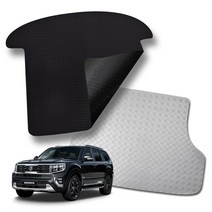 미로카매트 기아자동차 모하비 5인승 고무 차박 방수 트렁크매트 3타입, 스퀘어블랙, 모하비 더마스터 (2020년) 5인승, 기아