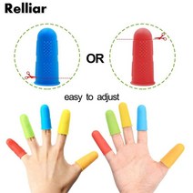 손가락보호대 칼질 손가락 보호 장갑 반지형 스테인레스 대 막이 골무글루 건 핑거 캡 핫, 주황색, 5개(lx1 mx3 sx1)