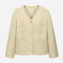 선택19번)_[써스데이아일랜드](T232MJK131W)브이넥 자바라 트위드 자켓