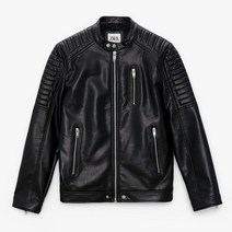 ZARA 자라 에코 레더 차이나넥 바이커 가죽자켓 Z1107