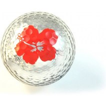 Navika 골프 공 실버 메탈릭 히비스커스 임프린트, 단일옵션