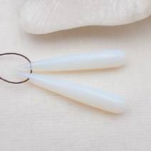 비즈공예 원석 준보석 쥬얼리 Opalite 귀걸이 비즈 액세서리 여성용 48x8mm 8g, 한개옵션0