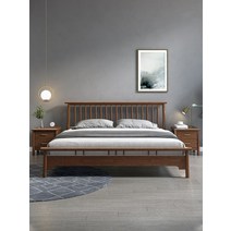 패밀리침대가드 높은 저상형 저상 미니멀 침실 가족침대 평상형, 1200mm X 2000mm, 뼈대, 원목침대+침대협탁X1