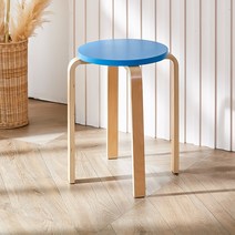 블루밍홈 네이쳐원목스툴, 스카이블루