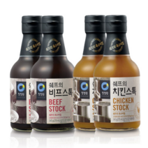 청정원 소스 쉐프의비프스톡 2개 + 쉐프의치킨스톡 2개