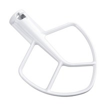 믹서용 코팅 플랫 비터 K45B K5AB PS987906, 6.1x5.9x1.6 인치, 화이트, 금속