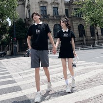 커플룩 여름 자수 후드 원피스 여름 오프닝 디자인 느낌 힙원피스 커플룩