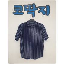 남04401 빈폴정품 면 스트라이프 캐주얼 반팔 남방 셔츠 중고구제 코딱지구제