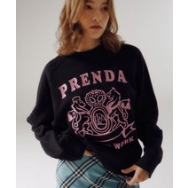 [빠른출고]/프렌다 ARDEUR EMBROIDERY RAGLAN SWEATSHIRT BLACK