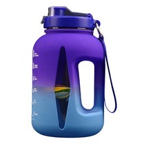 시간 마커와 휴대용 물병 물병 대용량 Leakproof BPA 무료 물 주전자는 충분한 물을 마실 수 있도록, 02 Purple