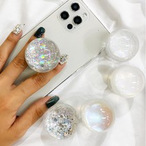 원형 오로라 그립톡 에폭시 스마트톡 아크릴 핸드폰 거치대, 3번