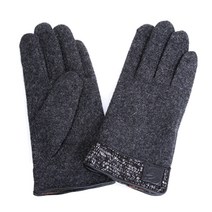 남성 스마트폰 터치 코트 양모 모직장갑 TU-GV-MW08-차콜