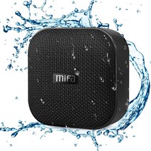 MIFA A1 Bluetooth 스피커 방수 내충격 컴팩트하고 운반에 편리 Micro SD 카드 대응 USB 충전 무선 True Wireless Stereo 기능으로 스테레오 사운드 12시간 연속 재생 마이크 내장 빨판 첨부(블랙)