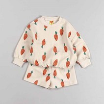 F/W 콩베베 케롯 긴팔상하 5부바지세트[ S-4XL ]HB01