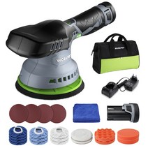 무선광택기 자동차폴리셔 왁싱기 WORKPRO 무선 자동차 광택기 12V DA 연마기 8 단 듀얼 액션 버퍼 프리 2.0, 01 DA Polisher_01 EU