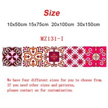 레드 요소 스트립 세라믹 타일 벽 스티커 주방 유리 허리 벽지 홈 장식 방수 비닐 diy 아트 벽 데칼, 15cmx75cmx1pc, mz131i