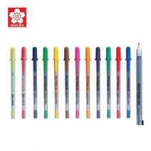 사쿠라 겔리롤 파인 0.6mm 20색칼라 펜 사쿠라펜, 블랙-49