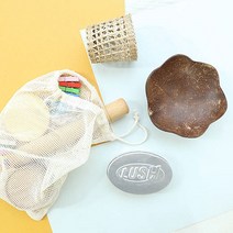 아베라 제로웨이스트 순면 삼베 파우치 장바구니 면주머니, 1개, 2.메쉬 파우치 M