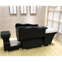 가구 상업용가구 미용실가구 이발소의자 전체 거짓말 태국 미용사 샴푸 침대 플러시 헤어 살롱 특별 이발사 마사지 성인, [01] Black