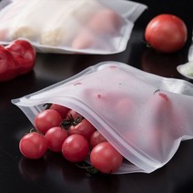 실리콘지퍼백 실리콘 지퍼백 지퍼팩 백 투명 푸드백 팩 식품 보관 가방 재사용 가능한 여러 크기 용기 스탠드 업 지퍼 가방 식품 보관 가방 주방 랩--msS, 엘 28cmx20cm