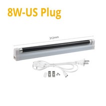 6W 8W BLB UV LED 블랙 라이트 T5 튜브 UVA 바이올렛 형광 램프 자외선 돈 탐지 파티 무대 장식 110V 220V, [03] 8W 110V US Power