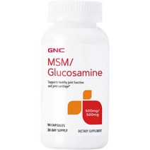 GNC MSM 식이유황 500mg 글루코사민 500mg 90캡슐 x 1통