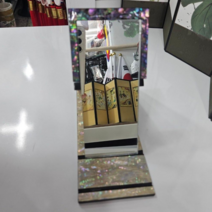 한국 전통 나전칠기 자개 미니 경대 거울