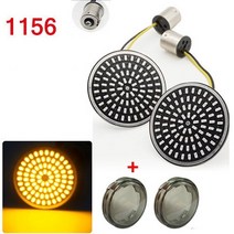 할리데이비슨 턴시그널 용품 악세사리1156 1157 led 방향 지시등 총알 램프 2 inch inserts light for harley sportster touring, 노란색과 코브와 함께
