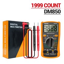 ANENG DM850 멀티 미터 AC/DC 전압 테스터 1999 카운팅 옴 감지기 도구 배터리 제외, 주황색, 01 Orange