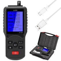 포름알데히드측정기 JD-3002 다기능 공기질 테스터 CO2 TVOC 미터 온도 습도 측정 장치 USB 케이블 포함 8 in 1