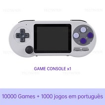 휴대용게임기 휴대용 비디오 게임 콘솔 SF2000 3 인치 IPS 스크린 10000 + 내장 레트로 TV 플레이어 AV 출력, 2.Only Console BR