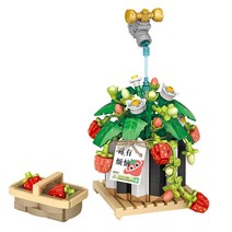 LOZ 미니블럭 나노블럭 화분시리즈, 01.LOZ 딸기화분, 01.LOZ 딸기화분