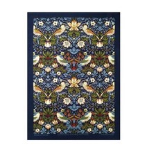 윌리엄 모리스 딸기도둑 네이비 면 티타올