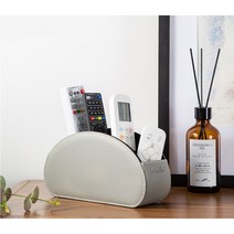 텐룸스 가죽 리모컨 정리함 보관함 거치대 꽂이, 블랙