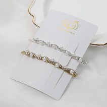 핀대 똥머리묶는방법 앞머리 집게핀 헤어핀 만두머리 큐빅 진주 웨이브 2P