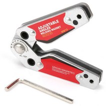 용접 클램프 전극 홀더 20 °-200 ° 각도 조절 강력 자기 용접 포지셔너 코너 홀더 용접기 자석 납땜, 한개옵션0