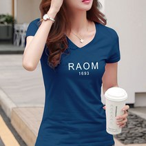 이노뱅크 심플 레터링 슬림 반팔티셔츠 ZHA308