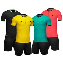 노브랜드 축구 경기 하프집업 심판 레프리 저지 축구유니폼 심판복 상하 세트 A001, 그린