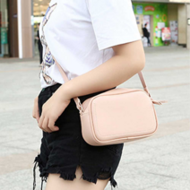데일리 미니 여성백 미니멀룩 스퀘어 크로스 끈가방