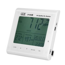 가스감지기 CEM 충전식 이산화탄소 검출기 LCD 고정밀 CO2 농도 모니터 데스크탑 실내 공기 품질 감지기, 01 EU 플러그