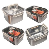 락앤락 숨쉬는 스텐 김치통 사각 핸들 밀폐용기 용량선택, 2.8L, 1개